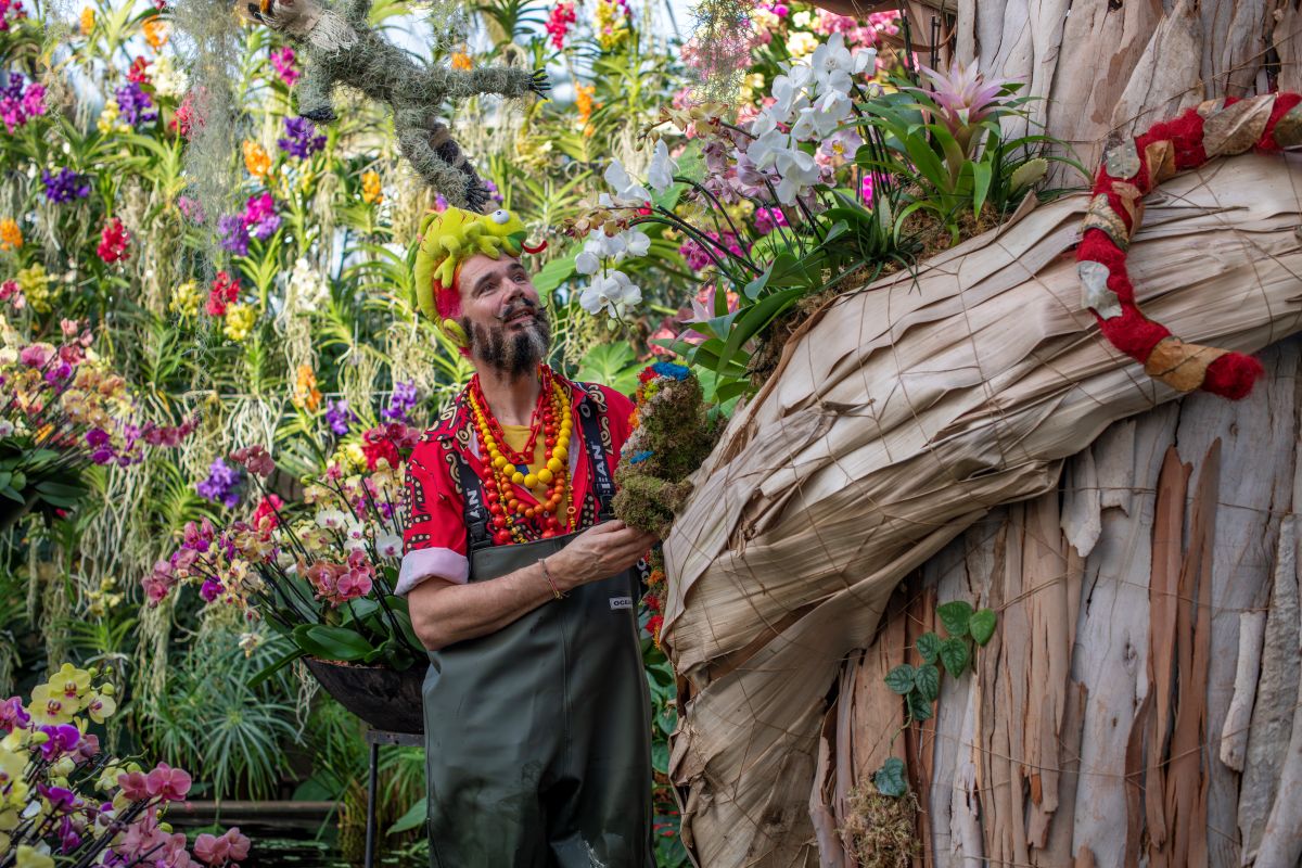 What’s on this January at Kew Gardens and Wakehurst 4 Henck Roling Kew Champion putting the finishing touches to a display. c RBG Kew