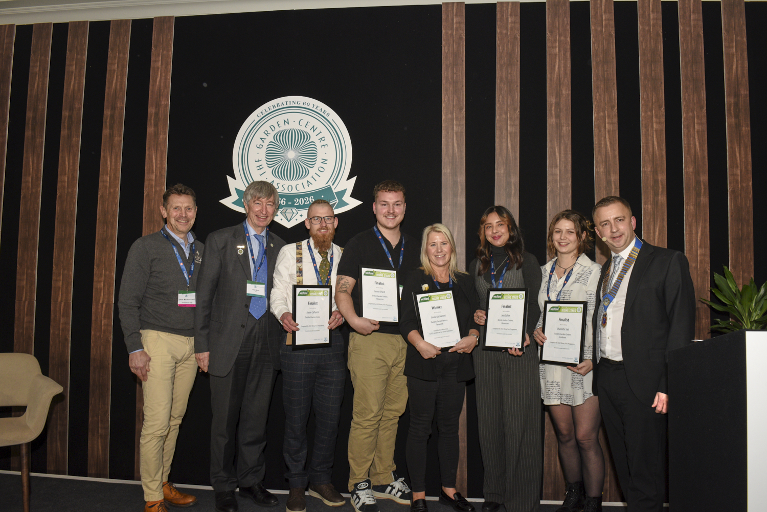 Westland Horticulture sponsored Rising Star winner announced at GCA Conference 1 Pic 2 Westland Horticulture sponsored GCA Rising Stars winner finalists and winner Louise Lockwood centre